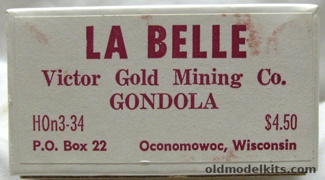 La Belle 1/87 Victor Gold Mining Co Gondola - HOn3 Craftsman Kit, HOn3-34 plastic model kit